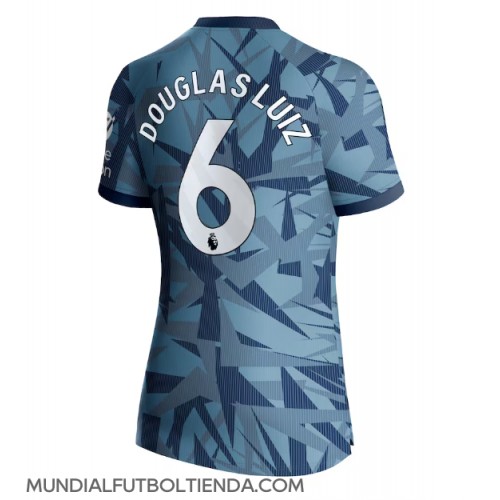 Camiseta Aston Villa Douglas Luiz #6 Tercera Equipación Replica 2023-24 para mujer mangas cortas